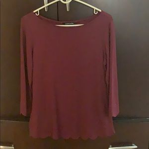 Three quarter sleeve top.